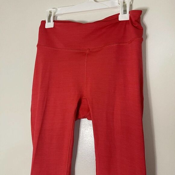 OUTDOOR VOICES Flex Crop Legging red orange workout leggings size small - Picture 3 of 6